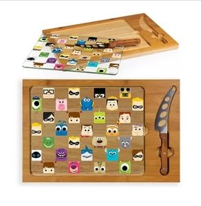 3 Piece Toscana Pixer Glass Top Serving Tray